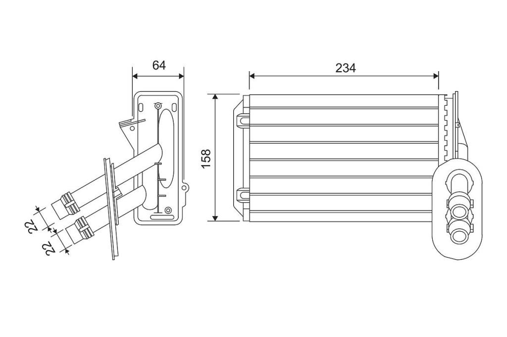 Radiateur de chauffage VALEO ref. 811501